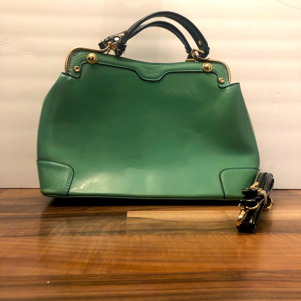 Mint green satchel